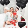 10 Pack 18 Inch Matte Black Heart Foil Balloons  Romantic Black Mylar Balloons for Birthday, Halloween, Wedding, Valentines Day, Graduation, and Party Decorations view 4