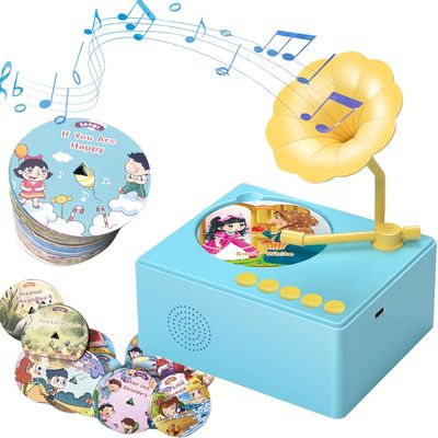 MISCYDER Toddlers Story Musical Player Toys - Kids Phonograph Storytelling Recorder with 96 Songs Stories Music Cards - Children's Educational Learning Birthday Xmas Gift for Boys Outdoor Indoor