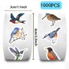 1000Pcs Bird Stickers Roll, 2 Rolls 10 Styles Self-Adhesive Stickers for Kids - Waterproof Tropical Stickers for Scrapbooks, Party Decorations & Classroom Rewards view 2