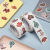 1000PCS Western Cowboy Stickers Roll, 2 Rolls 10 Styles Self-Adhesive Stickers for Kids - Waterproof with Cowboy Hats, Boots & Cactus for Parties, Scrapbooking & Classroom view 4