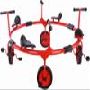 Red,4People,Kids Turn Car,Pedal Rotary Bike Outdoor Preschool Education Kindergarten Tricycle Multi-Person Cooperative Rotating Rubber Wheels Ride Transfer Car for Playground Equipment view 1
