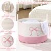 Honeydak Pink Laundry Basket Coquette Bow Hamper 13 x 20 Inches view 2