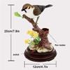 QHUDLV Electronic Bird Toys - Simulation Bird Toys, Singing Chirping Birds Toy, Sound Bird Figurine Toy, Simulation Birds for Kids Electric Toys Home Office Room Decoration Birthday Gifts (White) view 2