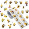 1000Pcs Bee Stickers Roll, 2 Rolls 20 Styles Self-Adhesive Stickers for Kids - Waterproof for Classroom Rewards, Birthday Party Favors, Scrapbooking & Water Bottle Decals (Bumble Bee Theme) view 1