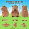 5 in 1 Capybara Plush Toys 12.8" Mommy Capybara Stuffed Animal with 3 Babies Capibaras Peluches Inside, Cute Stuffed Capybara Plushies Pillow Capybara Toys for Kids Birthday Easter Stuffers Gifts view 4