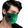 LED Flashing Face Cover - 7 Color Changing Party Mask with 5 Light Modes - USB Rechargeable Rave Mask for Halloween, Christmas, Music Festivals - Breathable Fiber Optic Fabric for Men & Women (White) view 2