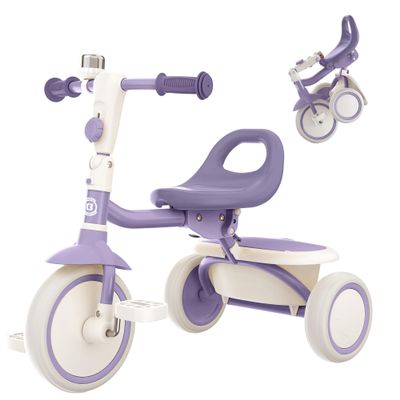 besrey Kids Tricycles Age 18 Month to 5 Years, Toddler Tricycle Kids Trikes Tricycle, Gift Toddler Tricycles for 2-5 Year Olds, Gift & Toys for Boy & Girl, Trikes for Toddlers, Dark Purple