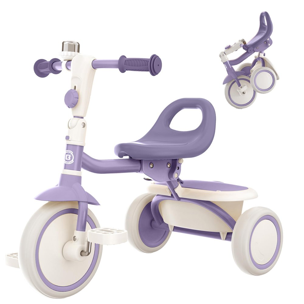 besrey Kids Tricycles Age 18 Month to 5 Years, Toddler Tricycle Kids Trikes Tricycle, Gift Toddler Tricycles for 2-5 Year Olds, Gift & Toys for Boy & Girl, Trikes for Toddlers, Dark Purple