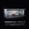 LAHPAVER 1/64 Scale Tomica Compatible Garage with LED Light Bar Stackable Dustproof Parking Lot Model Mini Car Case Desktop Ornament Gift (White) view 4