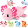 5 Pcs Axolotl Plush Toys for Girls Boys, 18.5" Mommy Axolotl Stuffed Animal with 4 Baby Axolotls Inside, Pink Stuffed Axolotl Salamander Plushies Pillow Toys Gift for Kids Easter Christmas Birthday view 1