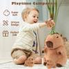 5 in 1 Capybara Plush, 12.8" Mommy Capybara Stuffed Animal with 3 Babies Capibaras Peluches Inside, Cute Stuffed Capybara Pillow Plushies Toys for Kids Valentines Easter Christmas Birthday Gifts view 2