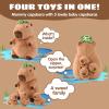 5 in 1 Capybara Plush, 12.8" Mommy Capybara Stuffed Animal with 3 Babies Capibaras Peluches Inside, Cute Stuffed Capybara Pillow Plushies Toys for Kids Valentines Easter Christmas Birthday Gifts view 3