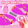 1Pcs Elephant Stress Balls Squishy Toys for Adults Kids, Squishy Elephant Sugar Ball Sensory Toys, Squeeze Squishy Ball Fidget Toys for Anxiety Relief, Slow Rise Squishy Toy for Boys Girls (Pink) view 3