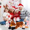 4 in 1 Fox Stuffed Animal Plush, 19" Large Mommy Stuffed Red Fox Plush Toy with 3 Baby Stuffed Foxes Inside, Huggable Fox Plushies Pillow Gifts for Kids Valentines Day Easter Christmas Birthday view 2