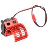 EVTSCAN RC Motor Heat Sink Upgrade Accessory High Performance Cooling Aluminum Alloy with JST Plug for 380 390 Motor 1/16 RC Car Boat Model (Red) view 1