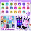 Elecoutek Kids Smart Phone, Toddler Unicorn Phone Toys for 3 -10 Year Old Kids, Mobile Phone Toy with Dual Cameras, 2.8 Inch Touchscreen, Learning, Music Player, Games, 32 GB Card and Bag (Purple) view 2