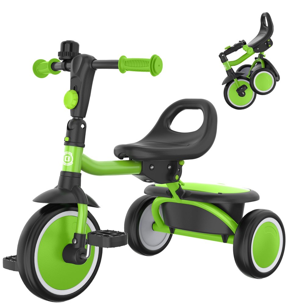 besrey Kids Tricycles Age 18 Month to 5 Years, Toddler Tricycle Kids Trikes Tricycle, Gift Toddler Tricycles for 2-5 Year Olds, Gift & Toys for Boy & Girl, Trikes for Toddlers, Grass Green