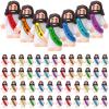 Bememo 50 Pcs Mini Jesus Figures Jesus Loves You Christ Toys Little Christ Figures to Hide and Seek Sunday School Religious Party Favors Gift (Rainbow Colors) view 1