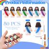 Bememo 50 Pcs Mini Jesus Figures Jesus Loves You Christ Toys Little Christ Figures to Hide and Seek Sunday School Religious Party Favors Gift (Rainbow Colors) view 2