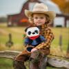DolliBu Cowboy Stuffed Animal Dress Up Set - Western-Themed Outfit with Hat, Jeans, Vested Shirt, Bandana Cowboy Costume - Pretend Play Clothes for Teddy Bears - Large for 8 to 10 Inch Plush Toys view 4