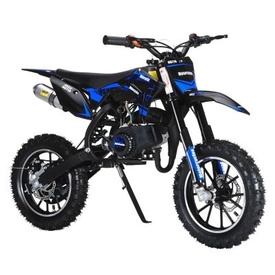YOXIER 50cc Dirt Bike for Kids 8-14, Gas-Powered Mini Dirt Bike, 25 MPH Max Speed, Front & Rear Disc Brakes, Shock Absorption, Padded Seat, Kids Motorcycle, Mini Motorcycle Blue