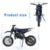 YOXIER 50cc Dirt Bike for Kids 8-14, Gas-Powered Mini Dirt Bike, 25 MPH Max Speed, Front & Rear Disc Brakes, Shock Absorption, Padded Seat, Kids Motorcycle, Mini Motorcycle Blue view 2