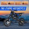 YOXIER 50cc Dirt Bike for Kids 8-14, Gas-Powered Mini Dirt Bike, 25 MPH Max Speed, Front & Rear Disc Brakes, Shock Absorption, Padded Seat, Kids Motorcycle, Mini Motorcycle Blue view 3