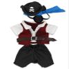 DolliBu Pirate Stuffed Animal Dress Up Costume Set - Pirate Shirt Belt Vest, Pants, Skull Pirate Hat, Eye Patch, Cute Teddy Bear Outfit - Large For 8 to 10 Inch Plush Toys view 1