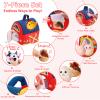 Baby Toys 6-12 Months, Surprise Barn with Stuffed Farm Animals 6Pcs, Rattle, Crinkle, Mirror, Montessori Sensory Toys for 1-3 Year Old Boys Girls, Ideal Gifts for Babies Toddlers Birthday Christmas view 3