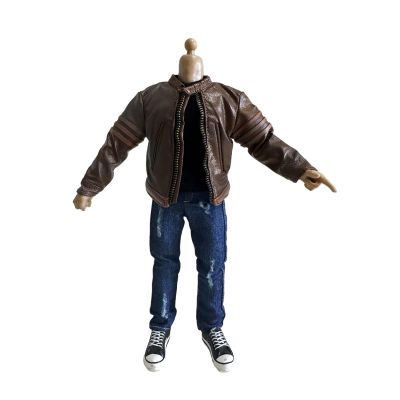 1/12 Action Figure Clothes,Leather Jacket for 6 inch Male Action Figures,6 inch Male Jackets. (Style 1-Old Crafted Design)