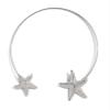 ZYIBPMSJKQCFK Alloy Starfish Metal Adjustable Necklace For Women,silvery,47cm view 1