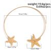ZYIBPMSJKQCFK Alloy Starfish Metal Adjustable Necklace For Women,silvery,47cm view 2