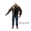 1/12 Action Figure Clothes,Leather Jacket for 6 inch Male Action Figures,6 inch Male Jackets. (Style 3-Fur Collar Brown) view 2