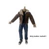 1/12 Action Figure Clothes,Leather Jacket for 6 inch Male Action Figures,6 inch Male Jackets. (Style 3-Fur Collar Brown) view 3