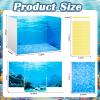 AmazingSpark 2 Set Ocean Diorama Box and Water Sticker Decor, Ocean Diorama Project Supplies Set, Cardboard Display Case Kit & Water Sticker with Double Sided Tapes for DIY Crafts Toys Dollhouse view 2