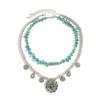 ZYIBPMSJKQCFK Bohemia Imitation Turquoise Multi-Layer Layered Women'S Necklace,green,36+7cm/42+7cm view 1