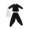 1/12 Action Figure Clothes,Three-piece Set for thinner Build 1/12 Figures,Miniature Chinese Kung Fu Clothing Suit. (Vest,Coat and Pant) view 2