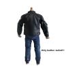 1/12 Action Figure Clothes,Leather Jacket for 6 inch Male Action Figures,6 inch Male Jackets. (Style 2-Black) view 4