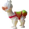 Adorable Articulated Alpaca  Poseable White Llama Figurine with Colorful Saddle for Teens & Adults  3D Printed in Canada view 1