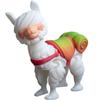 Adorable Articulated Alpaca  Poseable White Llama Figurine with Colorful Saddle for Teens & Adults  3D Printed in Canada view 2