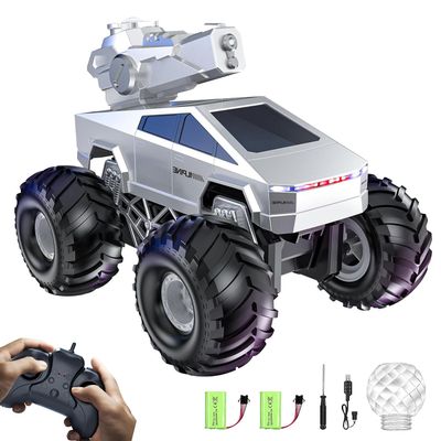 AUKIOOA 1:16 Remote Control Monster Truck, 2.4GHz Waterproof Amphibious RC Car with Water Spray, All-Terrain Off-Road Toy, Ideal Gift for Boys Girls Ages 6-12