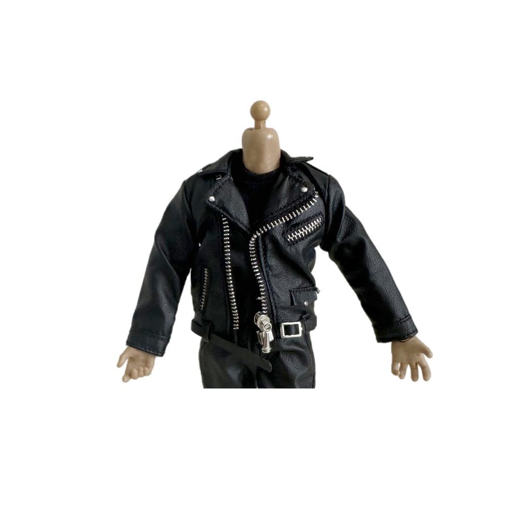 1/12 Action Figure Clothes,Leather Jacket for 6 inch Male Action Figures,1:12 sacle Miniature Doll Clothing (Leather Jacket)