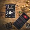 Drawstring Jewelry Pouch  Cotton Tarot Sack with Celestial Print Design | Reusable Storage Bag for Fate Readings, Mystic Supplies, Card Protection, Tools, Events view 4