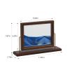 THFLSTR Solid Wood Oasis Mini Art Liquid Motion 360-Degree Rotation, Made of Black Walnut and H62 Brass, 3D Highly Transparent Office Decor (Ocean) view 3