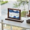 THFLSTR Solid Wood Oasis Mini Art Liquid Motion 360-Degree Rotation, Made of Black Walnut and H62 Brass, 3D Highly Transparent Office Decor (Ocean) view 4