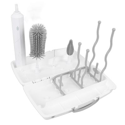Aramox Electric Bottle Brush Set Convenient Durable Brush with Drying Rack for Home Use - Electric Bottle Cleaner