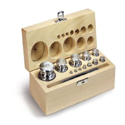 1 mg-2 kg F2 Class Set of Weight in Wooden Box with Finely Turned Stainless Steel