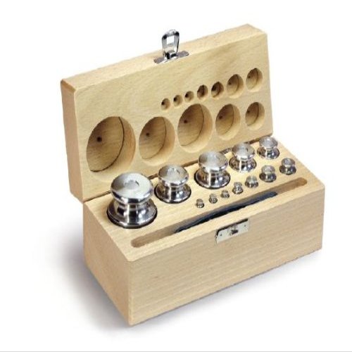 1 mg-2 kg F2 Class Set of Weight in Wooden Box with Finely Turned Stainless Steel