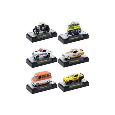 Auto-Thentics 6 Piece Set Release 97 in Display Cases Limited Edition 1/64 Diecast Model Cars by M2 32500-97