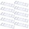 CUNHUY 10PACK Clear Acrylic Poker Chip Rack/Casino Chip Tray with Lid, Holds 100 Chips Each (Without lid, 10) view 1